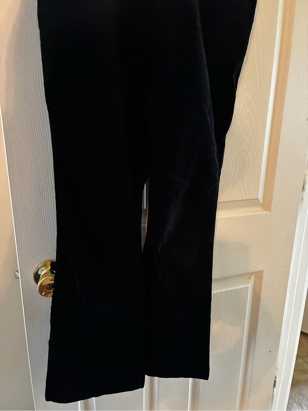 Tribal Black Velvet Boot Cut Pants